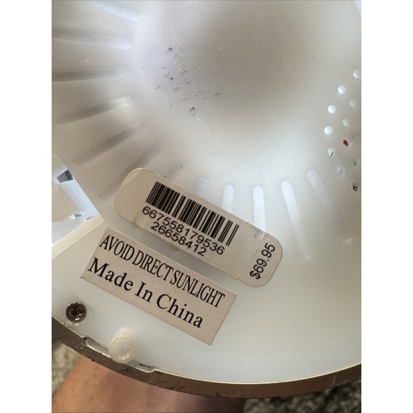 Palm Tree Color Changing Night Light Glitter Sparkle and Metal Candle Holder - Picture 8 of 11